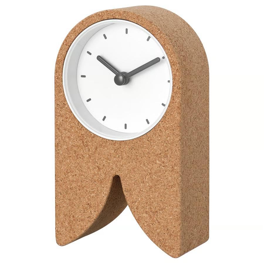 Buy Ikea FLODKRÄFTA Clock, Cork White, 8x15x4 cm (3 ¼x5 ¾x1 ¾